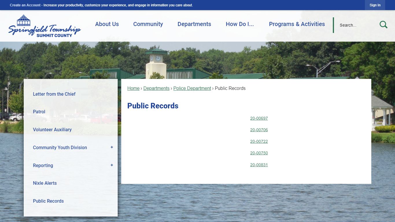 Public Records | Springfield Township, OH